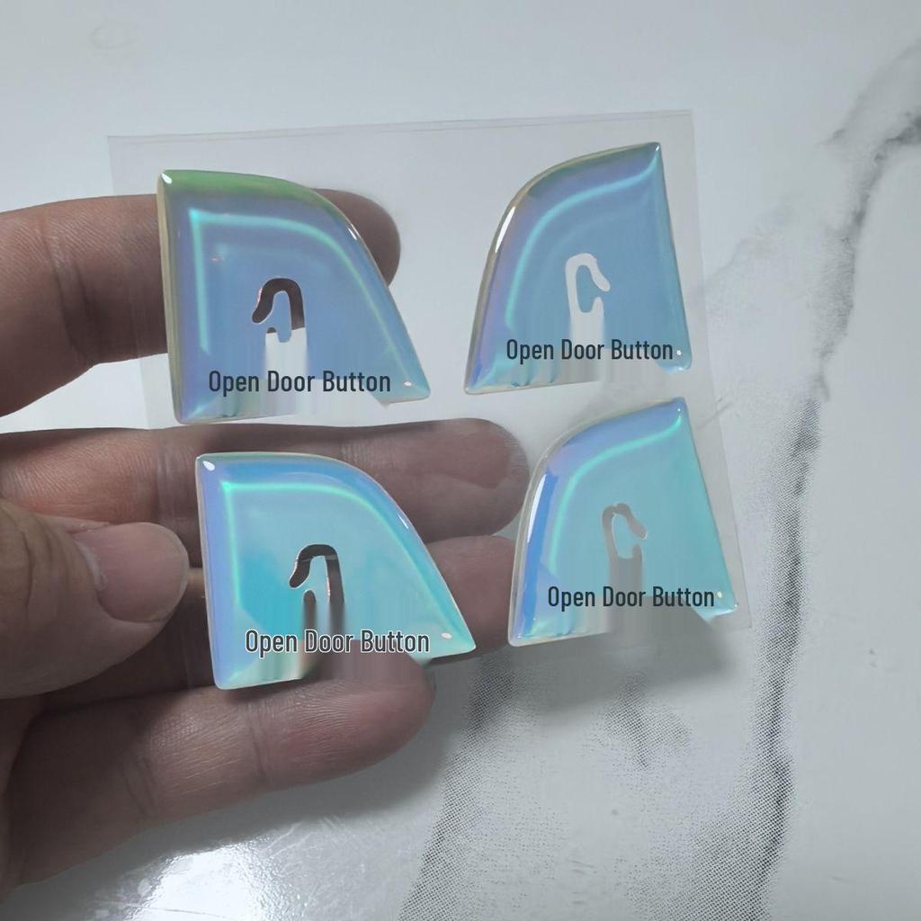 Tesla Model 3/Y Luminous Door Button Reminder Stickers - Interior Modification
