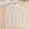 Women's Lace Floral False Collar White Hollowed Out Ruffle Removable Shirt Fake Collar Half Shirt Detachable Collar