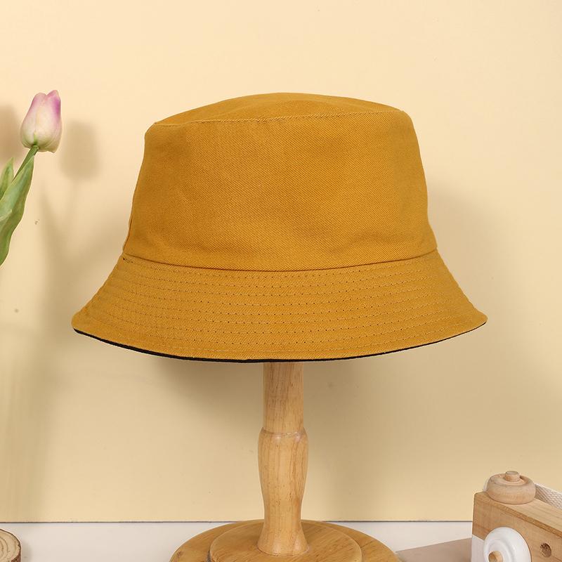 Spring and autumn candy color simple light plate solid color double-sided fisherman hat suitable for men and women daily leisure