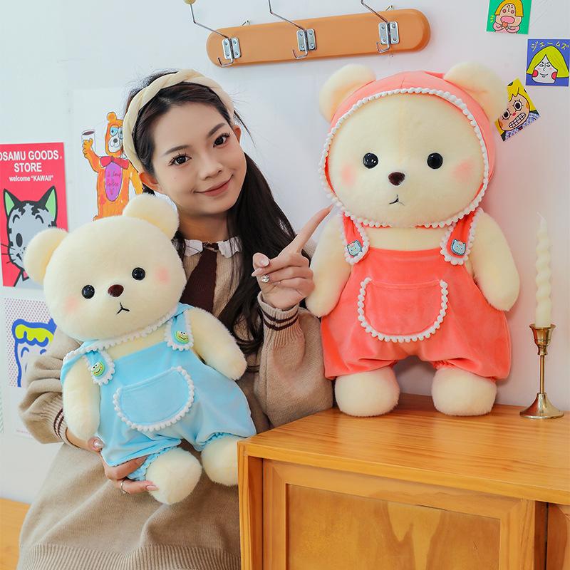 Love Flower Skirt Strap Bear Doll Teddy Bear Couple Wedding Plush Toy