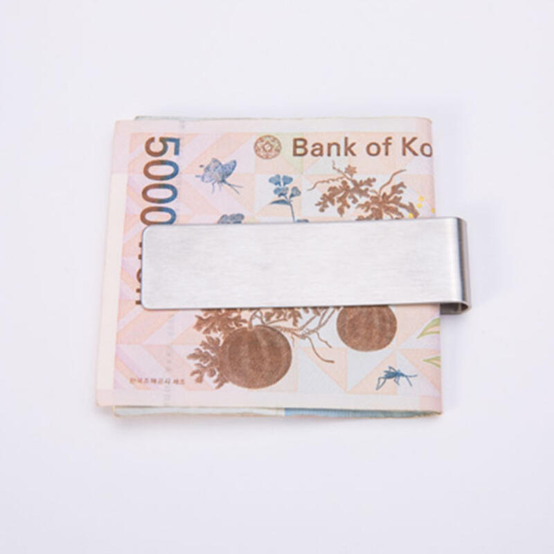 Stainless Steel Money Clip Bill Card Hi-pass Organizer Tongs