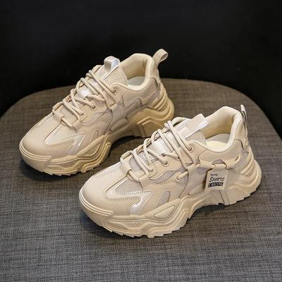 2024Fashion Platform Shoes for Women's Outdoor Lace-up Casual Shoes Breathable Chunky Sneakers Women Non Slip Zapatillas Mujer