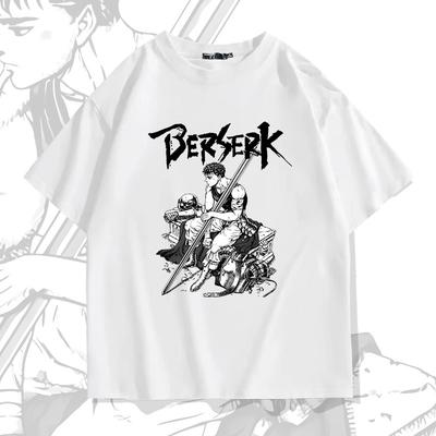 Legenda miecza Berserk męski T-shirt z nadrukiem Koszulka z krótkim rękawem Męska 100% bawełna luźna wygodna modny top odzież letnia