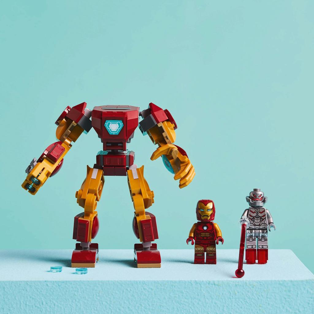 LEGO Marvel Iron Man Mech vs. Ultron Hračka Narozeninový dárek Kostky Vzdělávací Chlapci Dívky Děti Věk 6 7 8 9 Marvel Zboží Figurky 76307