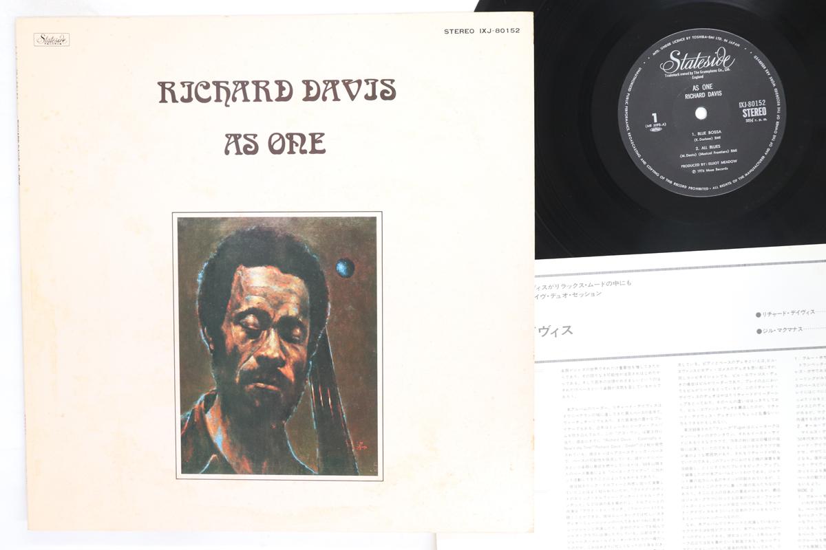 LP Record RICHARD DAVIS  As One IXJ80152 STATESIDE 1977 Japan Jazz Used