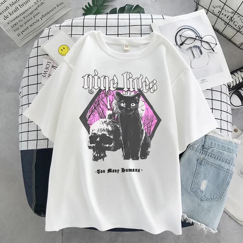 Oversized T-shirt Gothic Dark Men Women T Shirt Graphic Tee Punk Clothes Harajuku Streetwear T Shirt Hip Hop Short Sleeve Tops