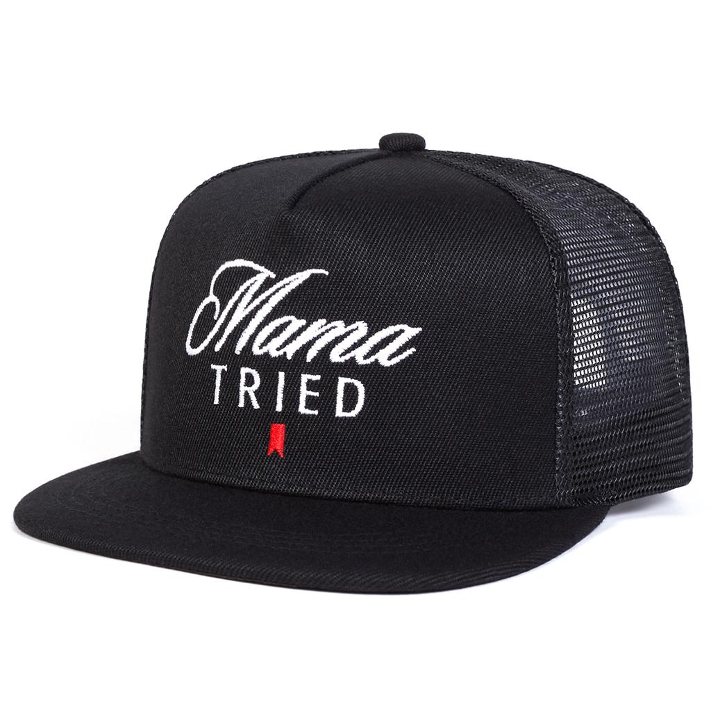 Unisex Mama TRIED Embroidery Hip-hop Net Hats Spring Summer Outdoor Adjustable Casual Baseball Caps Trucker Caps Sunscreen Hat