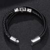 Fashion Multilayer Bracelets Bangles For Men Stainless Steel Clasp Bracelet Punk Skull Bracelet Fashion Bangles Jewelry