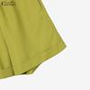 ZANZEA Women 3/4 Sleeve Blouse and Shorts Summer Two Piece Suit Sets