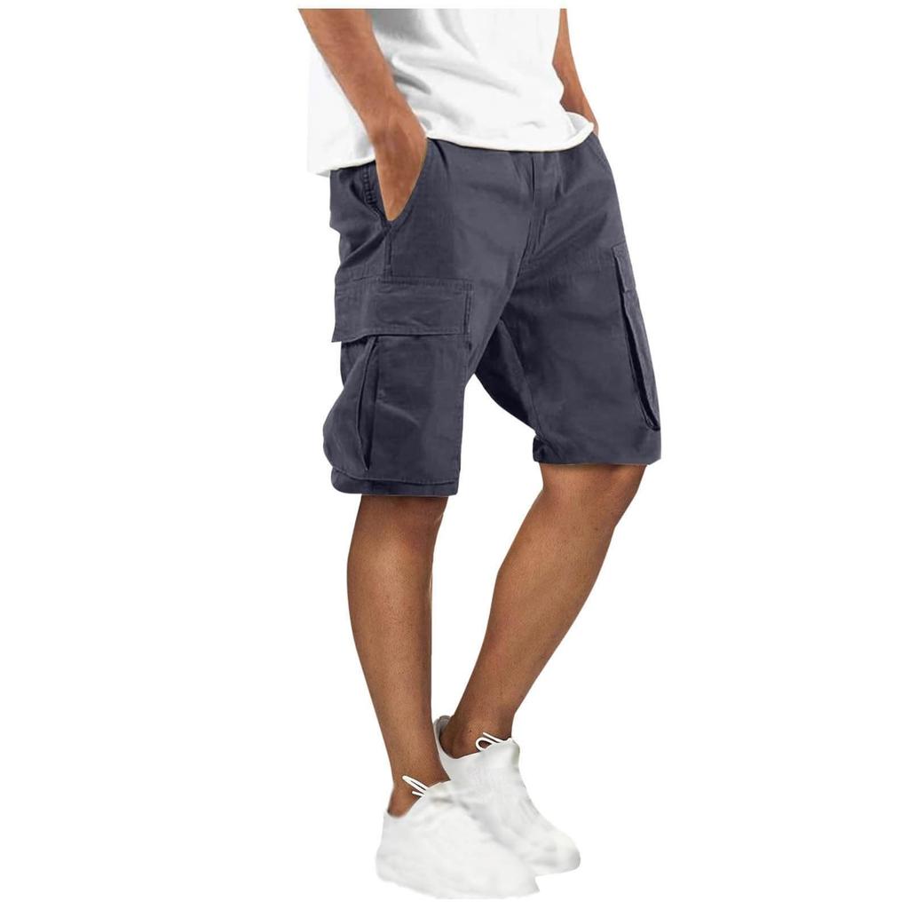 Men's Fashion Casual Comfortable Solid Color Multi-Pocket Work Pants