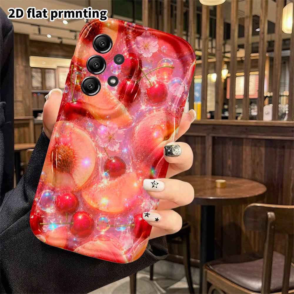 Phone Case: 2D Flat Samsung Galaxy A34 A35 M05 M06 S20 S22 S21 FE Plus 5G Protective Case, Rainbow Clouds, Christmas and Halloween Gifts
