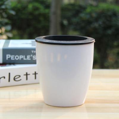 Round Flower Planter Self Absorbing Water PP Resin Flower Pot with Planting Basket Cotton Rope M3