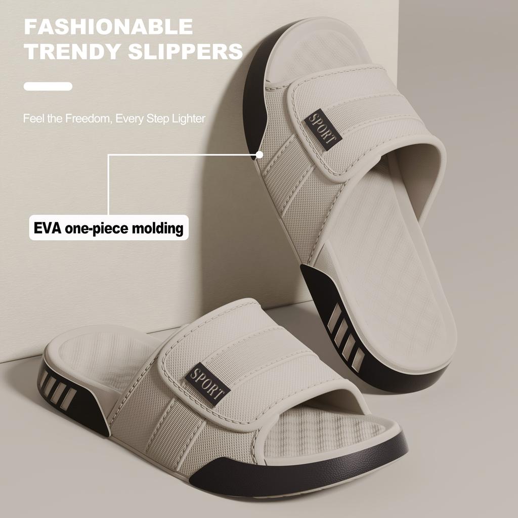 Men'S Indoor and Outdoor Slippers Thick Bottom EVA Non-slip Fashionable Wear-resistant Casual shoes