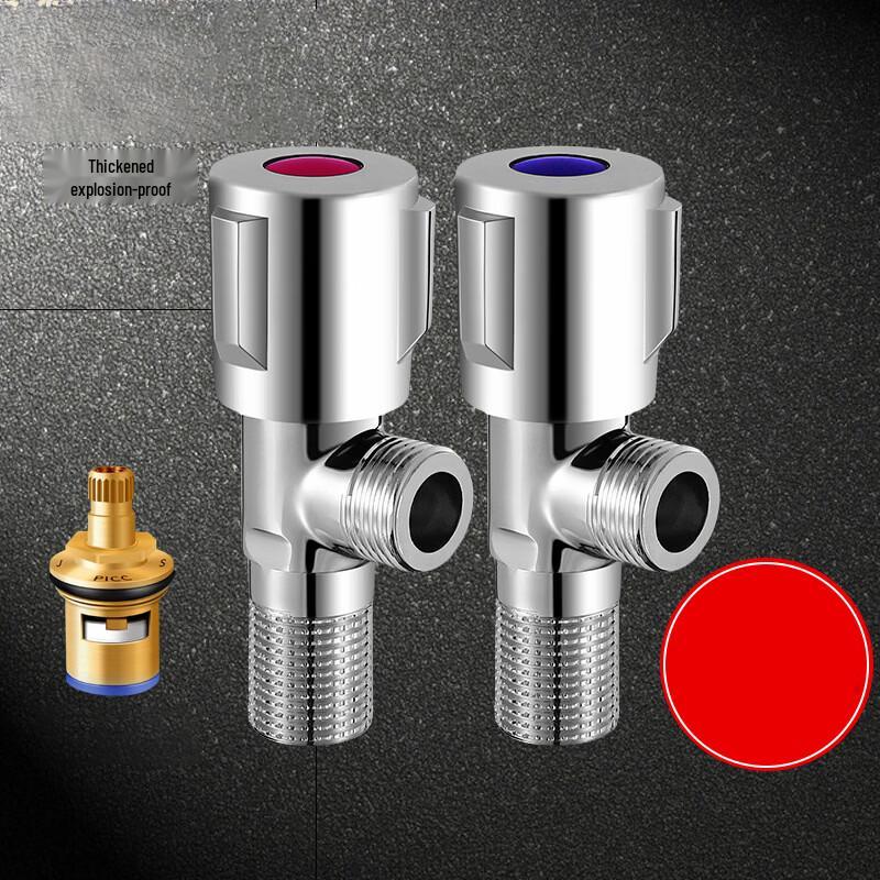 DANLE 304 Stainless Steel 3-Way Shut-off Angle Valve