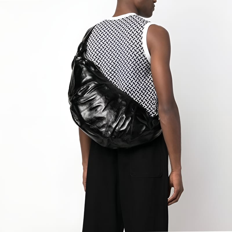 Lemaire Cotton Shoulder Bag, Crossbody Bag Large Women's Black BG0000-LF1073-999