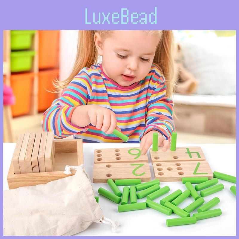 Math Learning Wooden Toy For Kids With Number Pairing And Practice Counting
