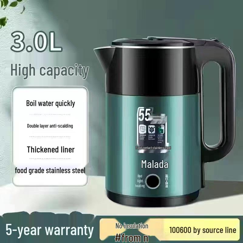 Elektrická konvice s velkým objemem, automatickým vypínáním a ochranou proti chodu nasucho