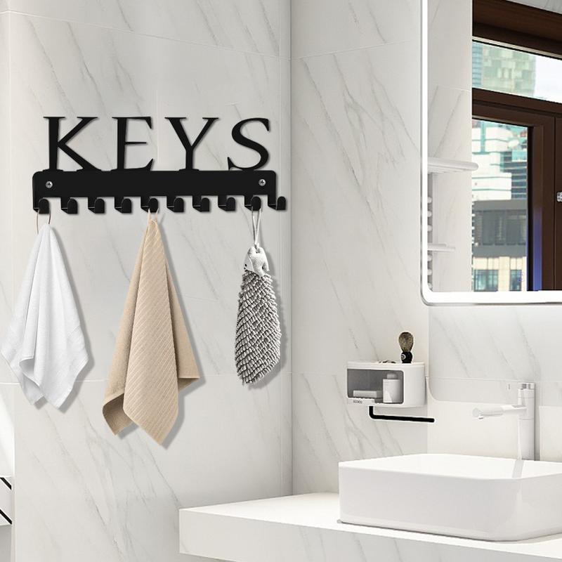 Keys Holder On Wall Key Hanger Iron Art Key Chain Holder Wall Mounted Key Holder Key Organizer For Entryway Hallway Keys Belts