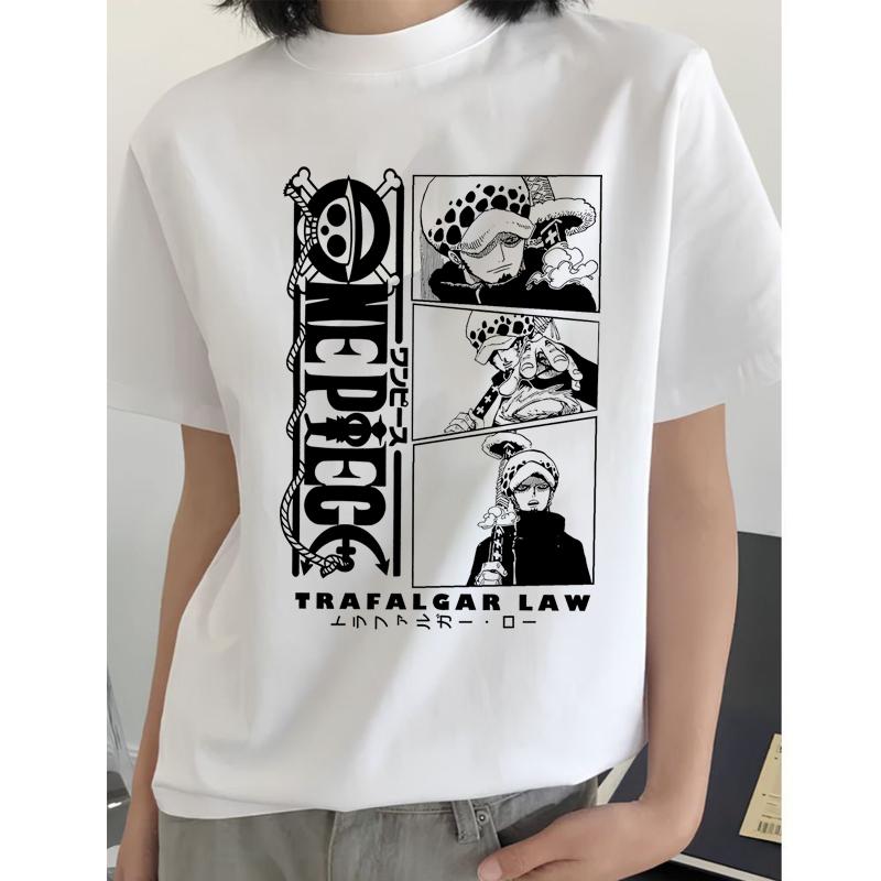 ONE PIECE Nika Luffy Anime Peripheral Short Sleeve Men's and Women's Summer Crew Neck T-Shirt Top Trend