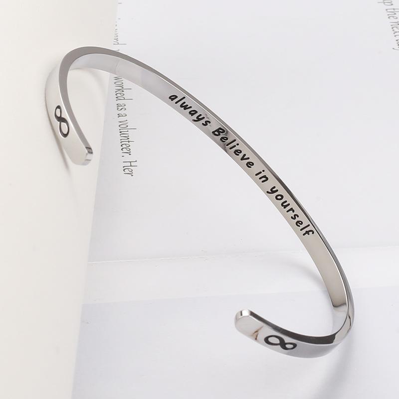 

C-образное вдохновляющее кольцо-карго с открытым ртом, высококачественные украшения из титановой стали 6.5cm