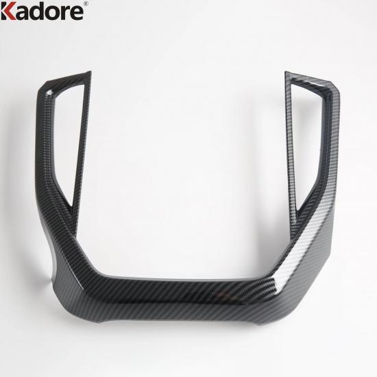 For Subaru Forester 2025 2026 Carbon Fiber Car Center Console Navigation Panel Frame Cover Trim Interior Mouldings Accessories