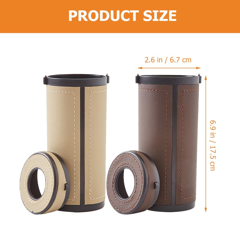 2 Stück Auto Taschentuchbox Runde Röhre ABS Abdeckung Multifunktionaler Papier Serviettenhalter Spender Reise Zylinder Aufbewahrung