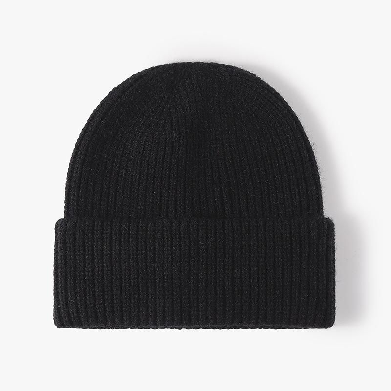 Knitted Hats Men And Women Autumn And Winter Wool Hats, Ear Protectors, Windproof And Warm Hats, Solid Color Light Board Cold Hats