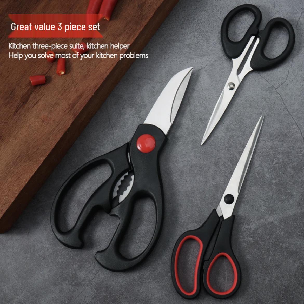 

Stainless Steel 3-Piece Kitchen & Craft Scissors Set