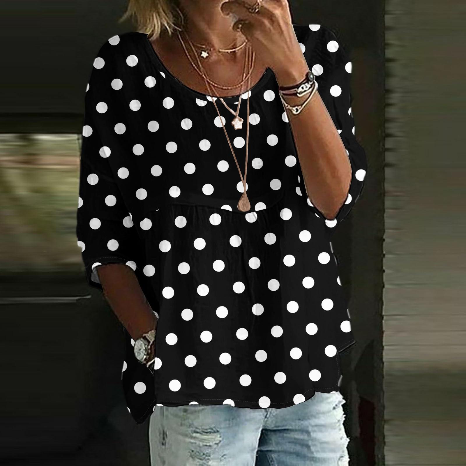 

Женский повседневный модный топ с рукавом три четверти, свободного кроя, с круглым вырезом и цветочным принтом XL чёрный