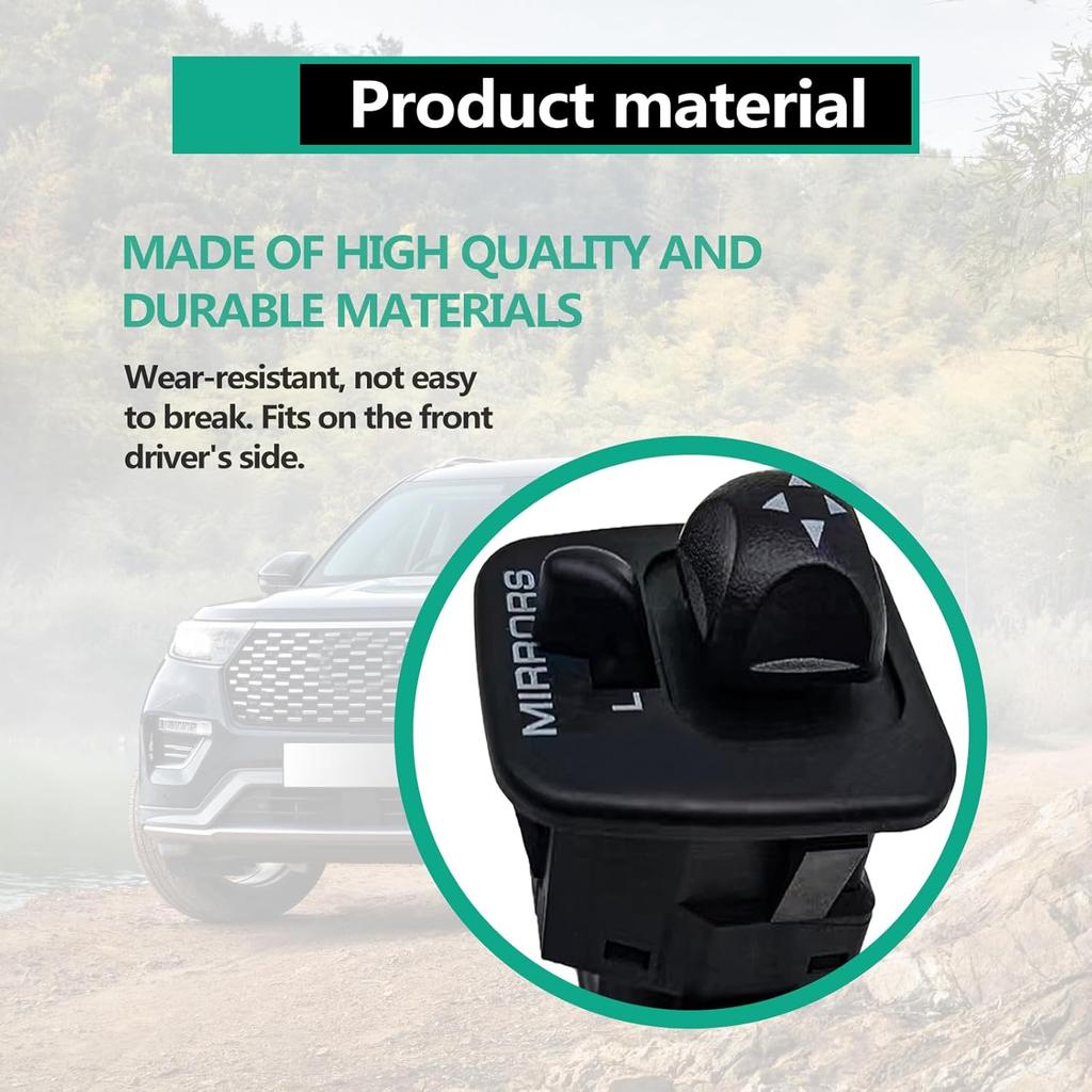 Power Mirror Control Switch, Front Driver Side Door Mirror Control Switch Compatible with Ford Excursion Expedition Escort F150 F250 F350 Super Duty