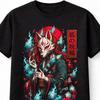 Kitsune Liščí Duch Japonský Yokai Anime Grafické Unisex Tričko