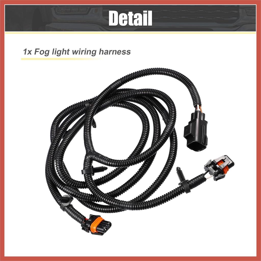 ACROPIX Fog Light Jumper Wiring Harness for Dodge for Ram 3500 2010 for Ram 2500 3500 4500 5500 2010-2018 Replace 68046303AC Car Parts