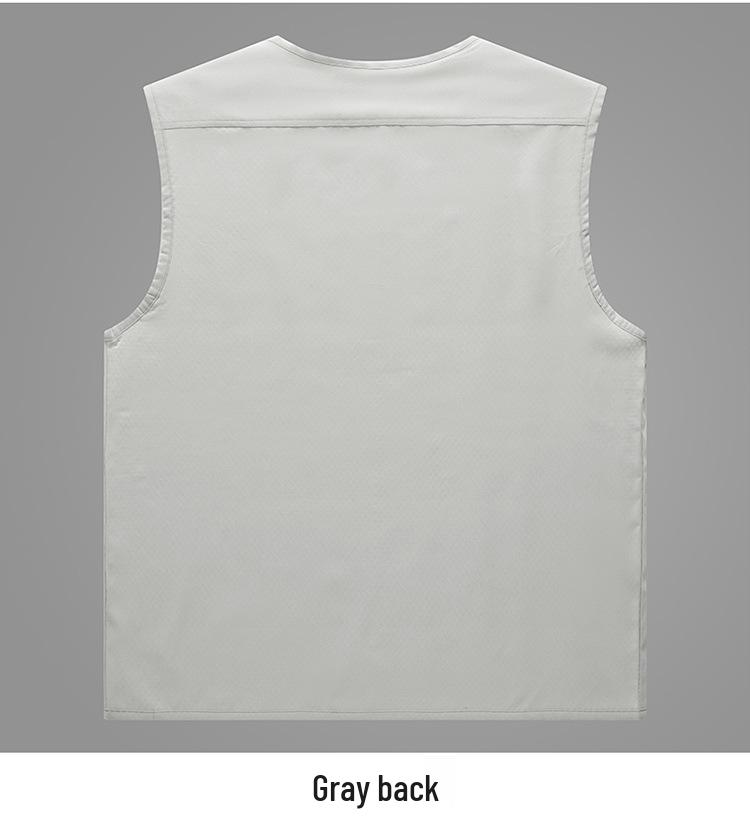 Men's Spring/Summer Outdoor Multi-Pocket Fishing Vest - Customizable Logo