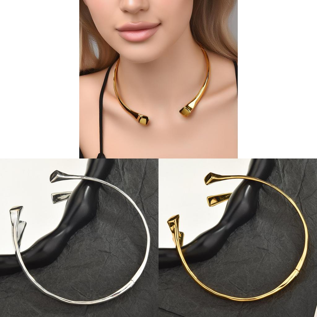 Spanish Openclosure Chain Collar Jewelry With Gold Silver Finish For Womens Accessories