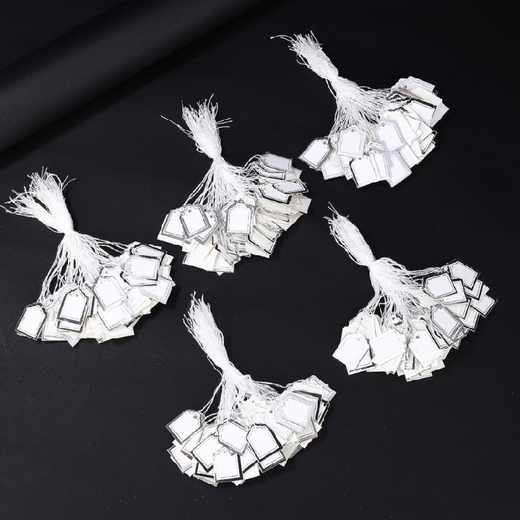 Trapezförmige Schmuck-Preisschilder 500 Stück Stabiles Papier Inventur-Beschriftungssysteme
