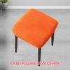 1Pc Stool Cover Dustproof Polyester Elastic Stool Chair Covers Removable Square Seat Cover Solid Color Chair Covers