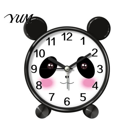 Kids Room Clock Cartoon Animal Alarm for Students, Non-Ticking Quiet Movement Clock, Battery Operated Desk Home Bedroom Electronic