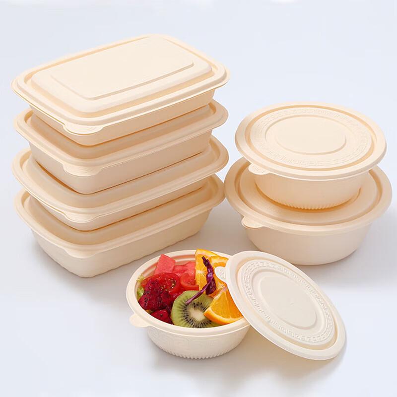 Homeglen Disposable Corn Starch Lunch Box with Lid