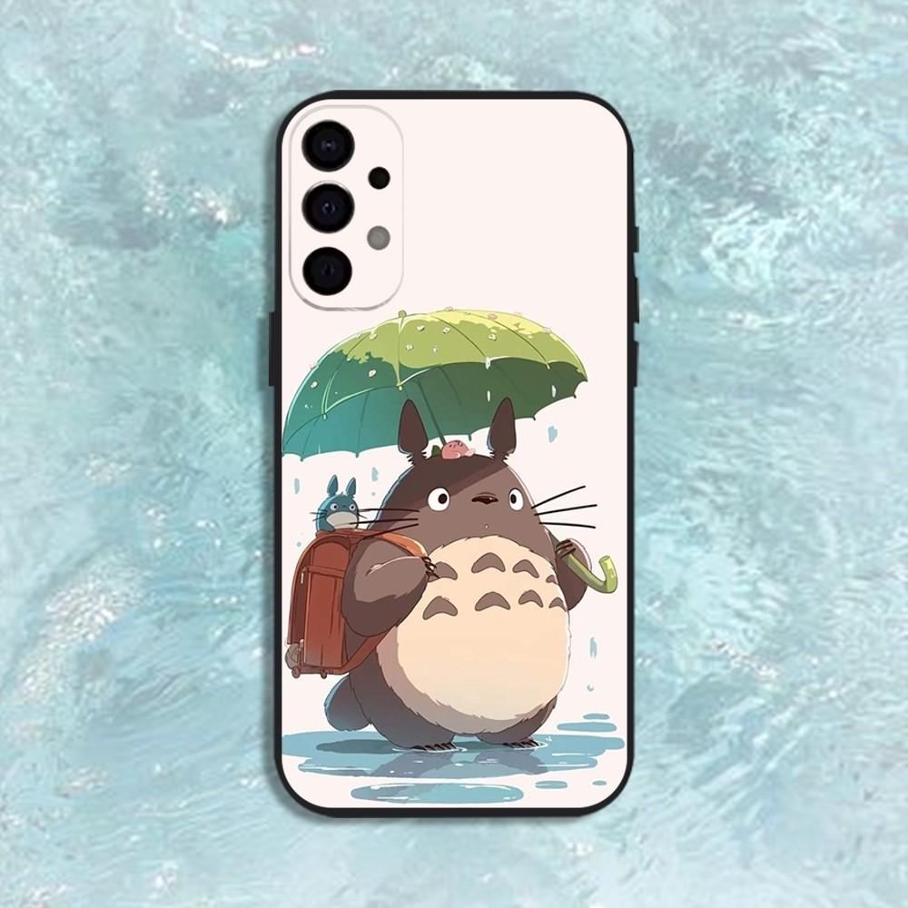 Anime T-Totoro-ES Cute Phone Case For Samsung S25,S24,S21,S22,S23,S30,Ultra,S20,Plus,Fe,Lite,Note,10,9,5G Black Cover