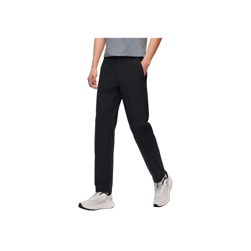 Anta Champion All-Weather Series Solid Color Mid-Rise Comfortable Versatile Breathable Straight-Leg Casual Pants Men Bottoms Basic-Black 152520502-1