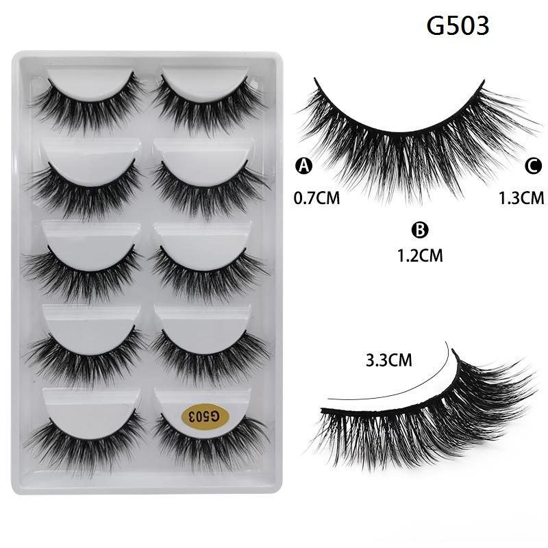 Lashie - Set of 5 Pairs: Volume Crisscross False Eyelashes
