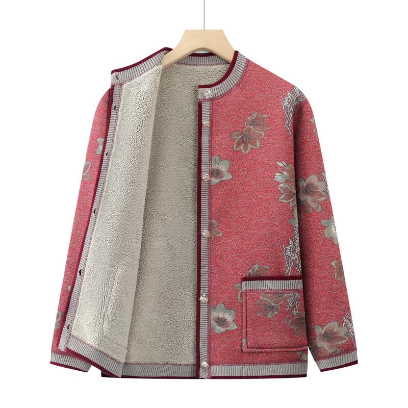 Langsha Women's Thermal Knit Cardigan for Elderly