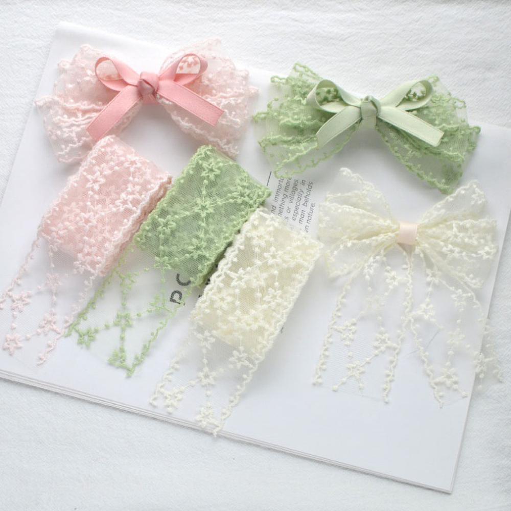 2Yards/182CM Pink Green Beige Elastic Lace Ribbon DlY Handmade Crafts Fabric Lace Trimming Home Garment Accessories