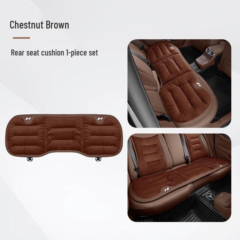 Autumn/Winter L60/L90 Flannel Car Seat Cushion and Backrest Pad for Warmth and Decoration