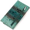 Patent Wallet for Women Made of Genuine Textured Leather with Reptile Embossing CANPELLINI 21824 Green
