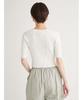 Emi Eco Half Sleeve Knit White Top, 13WNT251055, Women's,