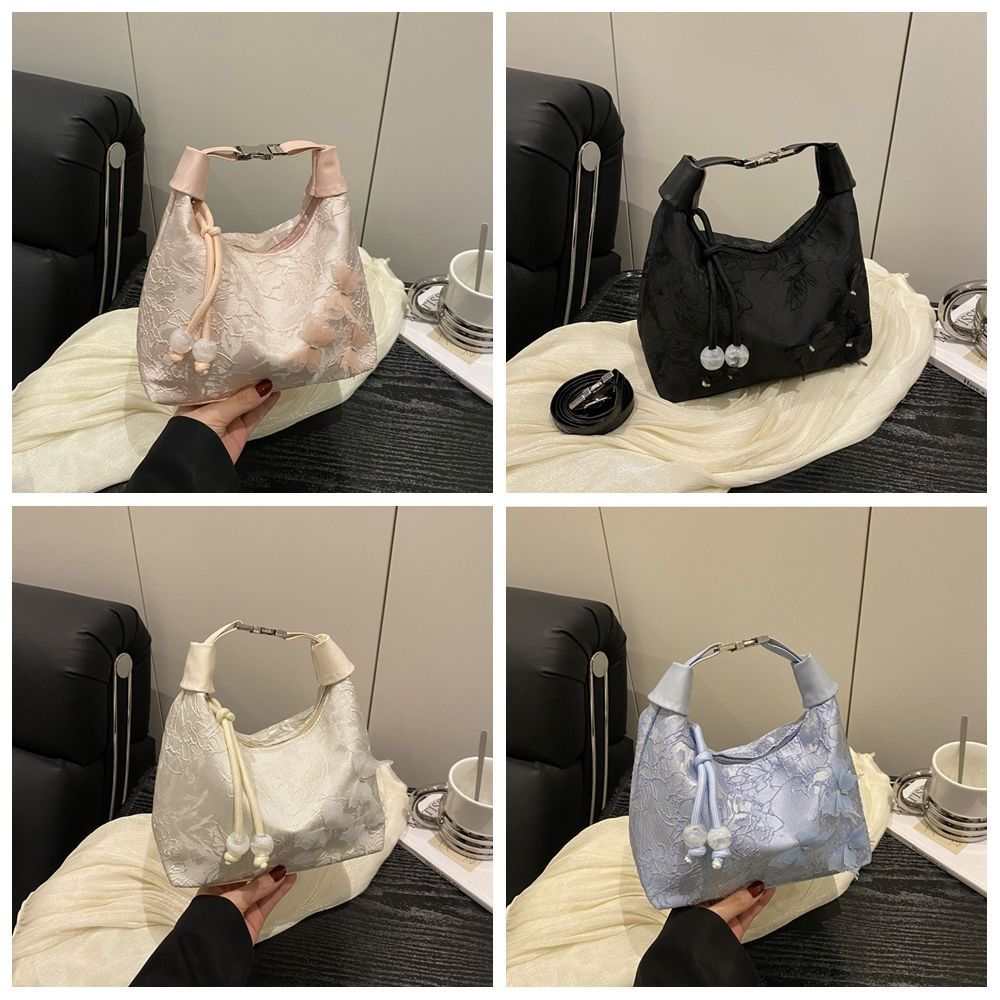 Butterfly Hanfu Embroidery Handbag Canvas Cheongsam Bag Retro New Chinese Style Handbag  Party