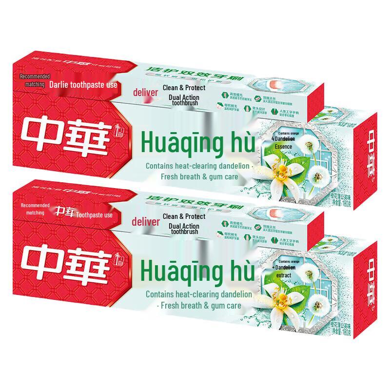 

Zhonghua Orange Blossom Dandelion Toothpaste & Toothbrush Family Set