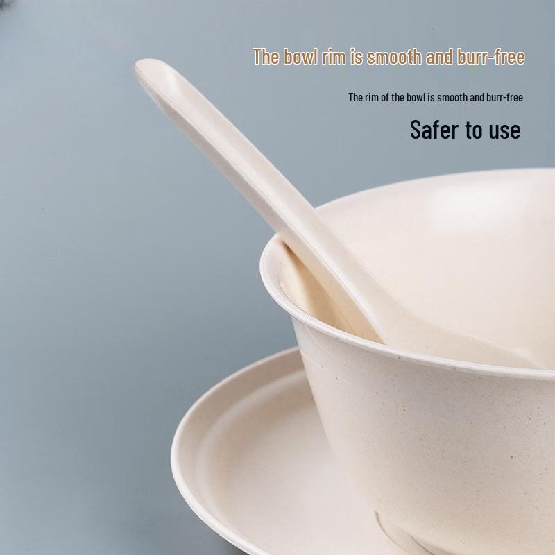 Yuzhuxun Disposable Rice Husk Tableware Set (50 Sets)