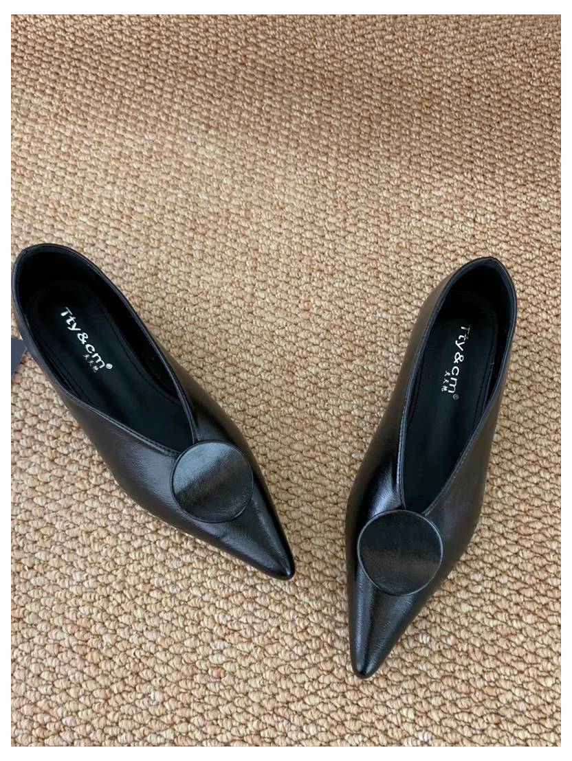 

Pointed Toe Ballet Flats Shoes Women Slip On Ballerina Flat Heels Shallow Mary Janes Casual Loafers New Brand Moccasins Footwear 35